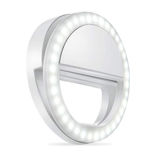 Product Cover Whellen Selfie Ring Light with 36 LED for Phone/Tablet/iPad Camera [UL Certified] Portable Clip-on Fill Round Shape Light-White