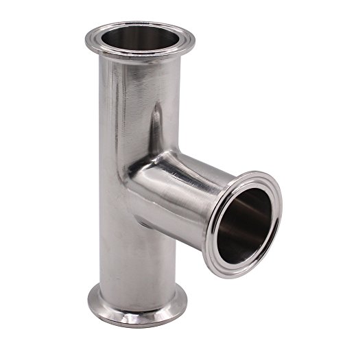 Product Cover DERNORD Clamp Tee 3 Way Stainless Steel 304 Sanitary Fitting Fits 1.5