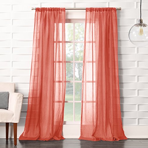 Product Cover Sun Zero Tayla Soft Crushed Linen Texture Rod Pocket Curtain Panel, 50