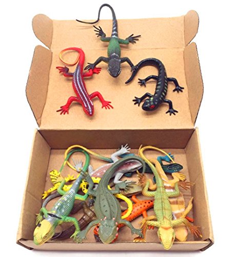 Product Cover Guaishou Artificial Model Reptile Lizard Animal Figures Kids Gift 12pcs
