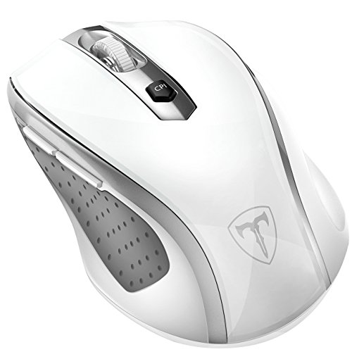 Product Cover VicTsing mm057 2.4G Wireless Portable Mobile Mouse Optical Mice with USB Receiver, 5 Adjustable DPI Levels, 6 Buttons for Notebook, PC, Laptop, Computer, MacBook - White