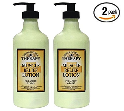 Product Cover Village Naturals Therapy Muscle Relief Natural Lotion 16 fl oz (2-Pack) Village Naturals
