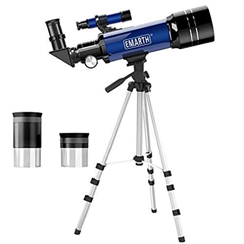 Product Cover Emarth Telescope, Travel Scope, 70mm Astronomical Refracter Telescope with Tripod & Finder Scope, Portable Telescope for Kids Beginners (Blue)