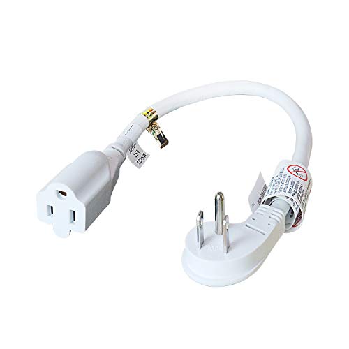 Product Cover FIRMERST 1875W Low Profile Flat Plug 1ft Extension Cord 14AWG 15A White