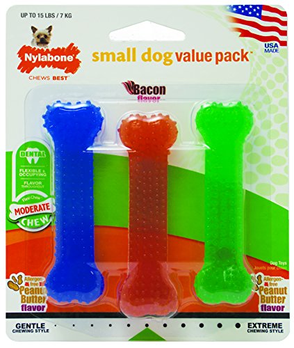 Product Cover Nylabone FlexiChew Small Dog Dental Pack, Dog Bones
