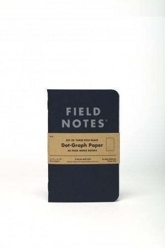 Product Cover Field Notes Pitch Black Notebook - 3-Pack - Small Size (3.5