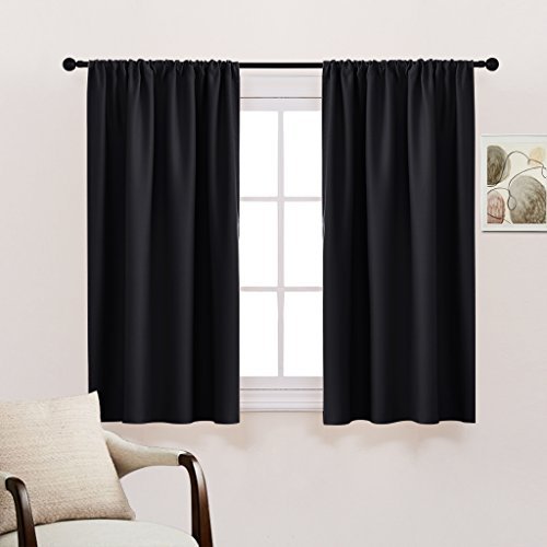 Product Cover Bedroom Light Blocking Curtain Panels - Primeday Sale Triple Weave Rod Pocket Blackout & Soundproof Drapes for Living Room, 42