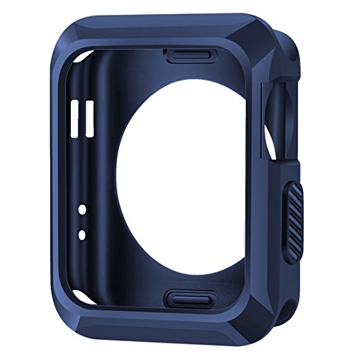 Product Cover iiteeology Replacement for Apple Watch Case 42mm, Universal TPU Protective Case for Apple iWatch Series 3 Series 2 Series 1 - Midnight Blue