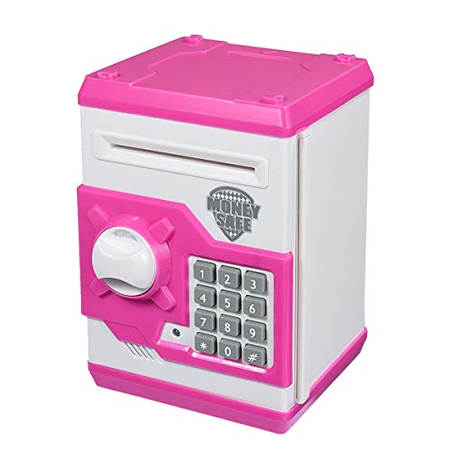 Product Cover APUPPY Cartoon Password Piggy Bank Cash Coin Can,Electronic Money Bank,Birthday Gifts Toy Gifts for Kids (Pink)
