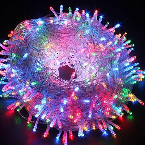 Product Cover FULLBELL LED String Lights Fairy Twinkle Decorative Lights 200 LED 65.6 Feet with Multi Flashing Modes Controller for Kid's Bedroom, Wedding, Chirstmas Tree, Festival Party, Garden, Patio (Colorful)