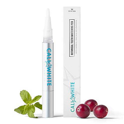 Product Cover Cali White Vegan Natural Teeth WHITENING Pen, New Zero Peroxide Botanical Gel, Made in USA, Sensitive Smile Safe, Convenient Brush for On The Go Use, Instant Professional Results, Organic Mint