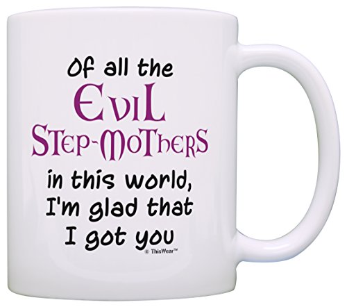 Product Cover Stepmom Gifts Of All the Evil Step Mothers I'm Glad I Got You Mothers Day Gifts for Stepmom Gift Coffee Mug Tea Cup White