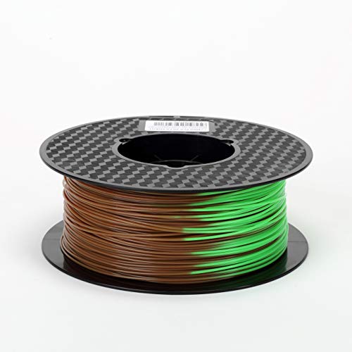 Product Cover Color Changing Filament Brown to Green PLA Filament 1.75 mm 3D Printer Filament 1 KG Spool 3D Pen Filament 2.2 LBS Printing PLA Material Color Changing with Temperature