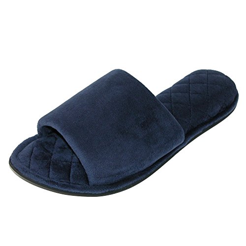 Product Cover Dearfoams Women's Velour Open-Toe Cushioned Slide Slippers