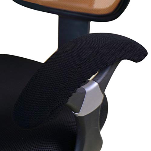 Product Cover Freahap Armrest Covers for Office Chair Elastic Fabric Universal Armrest Protector for Desk Gaming Chair Black 1 Pair