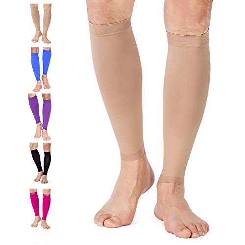 Product Cover TOFLY Calf Compression Sleeve for Men & Women, 1 Pair, Footless Compression Socks 20-30mmHg for Leg Support, Shin Splint, Pain Relief, Swelling, Varicose Veins, Nursing, Travel, Plus Size S - 5XL