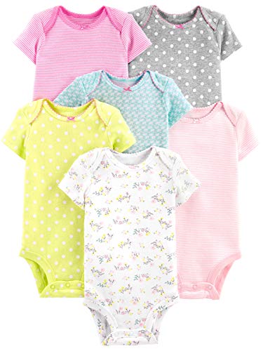 Product Cover Simple Joys by Carter's Baby Girls' 6-Pack Short-Sleeve Bodysuit