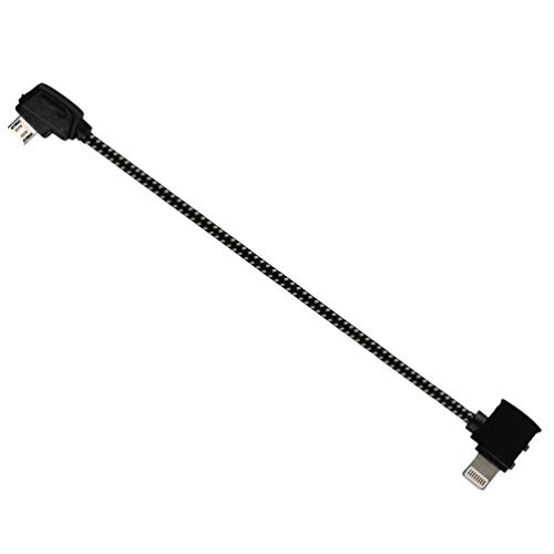 Product Cover Anbee Nylon Braided OTG Cable Data Cord 8.14 inch for DJI Mavic Mini/Mavic Pro/Maivc Air/Mavic 2 Pro Zoom/Spark Drone, Fits iOS Cellphone and Tablets
