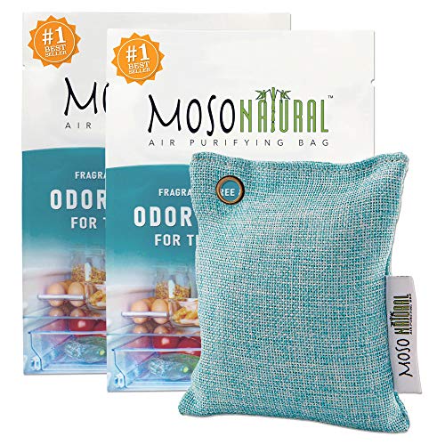 Product Cover MOSO NATURAL Air Purifying Bag for The Refrigerator. Freezer and Fridge Odor Eliminator. More Powerful Than Baking Soda. (2) Individually Sealed Bags