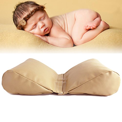 Product Cover Sunmig Newborn Baby Photography Butterfly Posing Pillow Basket Filler Photo Prop (Beige)