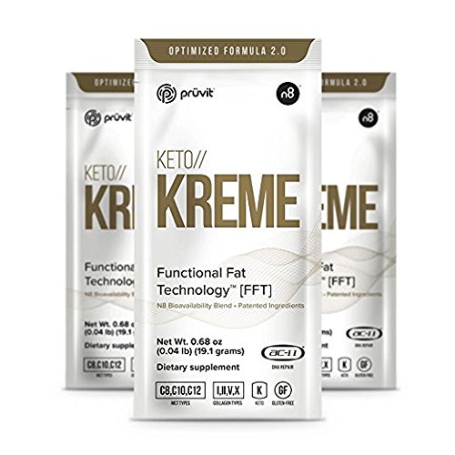 Product Cover KETO//Kreme Ketone Healthy Coffee Creamer, Burns Fat and Promote Weight Loss, Provides Mental Energy Boost, Suppress Food Cravings,7 Sachets