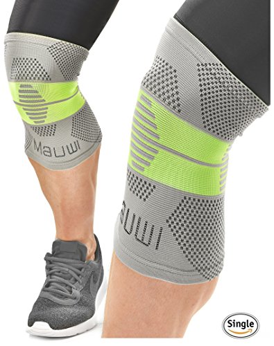 Product Cover Mauwi Compression Knee Sleeve. ACL Knee Brace for Men & Women. Knee Support for Running, CrossFit, Basketball, Weightlifting. Patella Stabilizer for Arthritis, Meniscus Tear, Joint Pain Relief. Size M