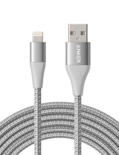 Product Cover Anker Powerline+ II Lightning Cable (10ft), MFi Certified for Flawless Compatibility with iPhone Xs/XS Max/XR/X / 8/8 Plus / 7/7 Plus / 6/6 Plus / 5 / 5S and More(Silver)