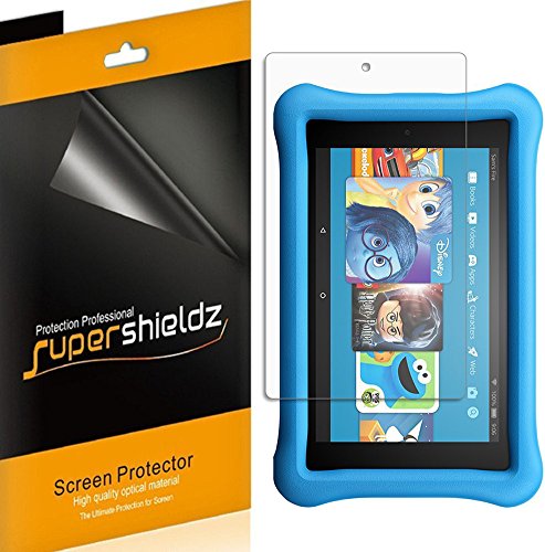 Product Cover (3 Pack) Supershieldz for All New Fire HD 8 Kids Edition Tablet 8 inch (2018 and 2017 Release) Screen Protector, High Definition Clear Shield (PET)