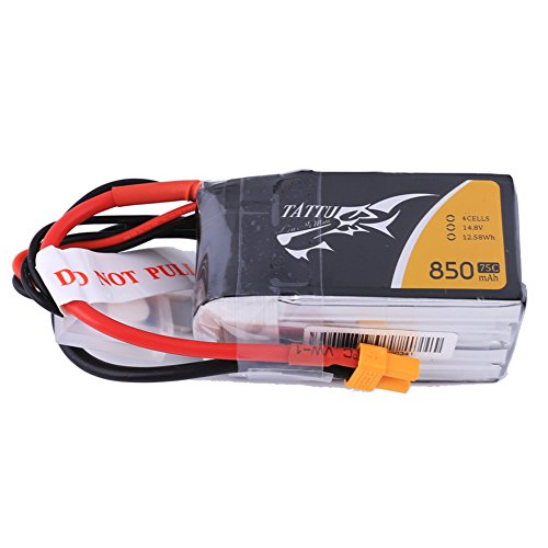 Product Cover Tattu 14.8V 4S 75C 850mAh LiPo Battery Pack with XT30 Plug for Multirotor FPV from Size 100 to 180 Owl Racing Quadcopter