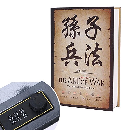 Product Cover Diversion Book Safes Secret Money Hiding Box Book Collection Box with (Password or Key) Lock Anti-Theft Safes With Combination Lock(The Art of the War)