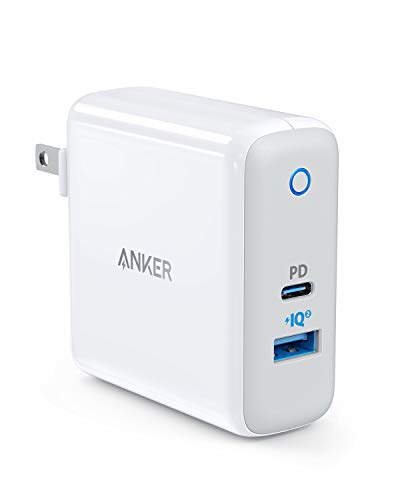 Product Cover USB C Charger, Anker PowerPort II UL Certified 49.5W Wall Charger with Foldable Plug, One 30W Power Delivery Port for MacBook Air/iPad Pro 2018, iPhone XS/Max/XR/X/8/+, PowerIQ 2.0 for S10/S9 and More