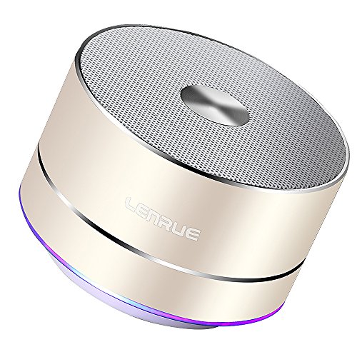 Product Cover LENRUE Portable Wireless Bluetooth Speaker with Built-in-Mic,Handsfree Call,AUX Line,TF Card for Iphone Ipad Android Smartphone and More (Gold)