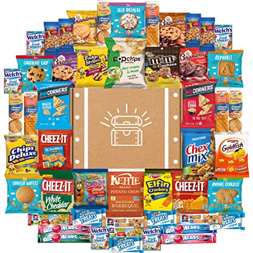 Product Cover Cookies, Chips & Candies Ultimate Snacks Care Package Bulk Variety Pack Bundle Sampler (50 Count)