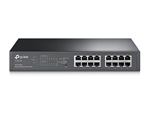 Product Cover TP-Link 16-Port Gigabit PoE+ Easy Smart Managed Switch with 110W 8-PoE Ports | Unmanaged Plus | Plug and Play | Desktop/Rackmount | Metal | Lifetime (TL-SG1016PE)