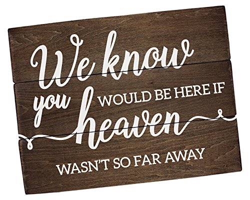 Product Cover Elegant Signs Remembrance Sign Memorial We Know You Would be here Today (11 inch x 14 inch)