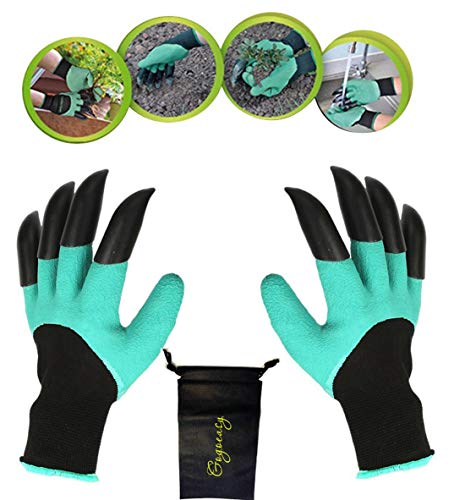 Product Cover YTH Garden Gloves with Claws, Great for Digging Weeding Seeding poking -Safe for Rose Pruning -Best Gardening Tool -Best Gift for Gardeners (Double Claw)
