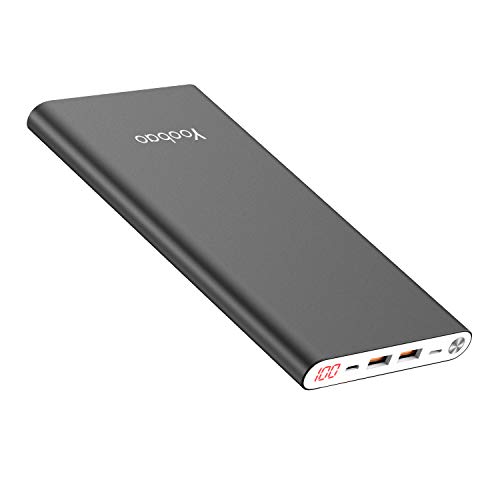 Product Cover Yoobao 20000mAh Power Bank Mobile Phone Charger External Battery Pack Battery Backup Cell Phone (Dual Input, Dual USB Output) Compatible iPhone 11 Xs Xr X 8 7 Plus, iPad, Samsung and More - Gray