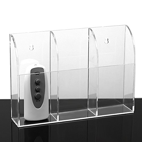 Product Cover Ivosmart Wall Mount Acrylic TV Remote Control Mobile Phone Storage Holder Media Organizer Caddy