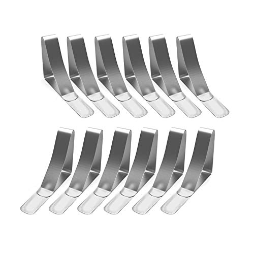 Product Cover ProTensils Picnic Tablecloth Clips, Stainless Steel Outdoor Table Cover Clamps, Table Cloth Holder & Skirt Clip (12 Pcs)