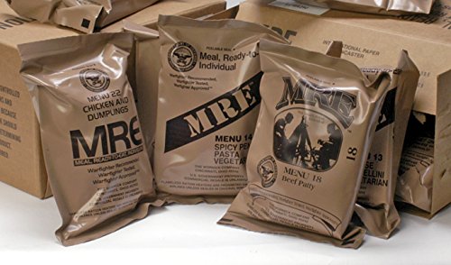 Product Cover MREs (Meals Ready-to-Eat) Genuine U.S. Military Surplus Assorted Flavor (4-Pack)