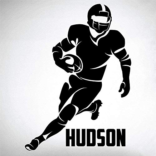Product Cover Custom Boys Name Football Running Back -0284- Personalized Boys Football Wall Decal - Football Theme Wall Decal - Sports Decal - Gridiron