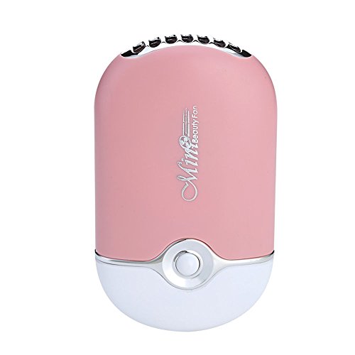 Product Cover FlyItem USB Mini Portable Fans Rechargeable Electric Bladeless Handheld Air Conditioning Cooling Refrigeration Fan For Eyelash (Pink)