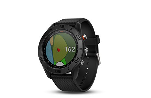 Product Cover Garmin Approach S60, Premium GPS Golf Watch with Touchscreen Display and Full Color CourseView Mapping, Black w/Silicone Band