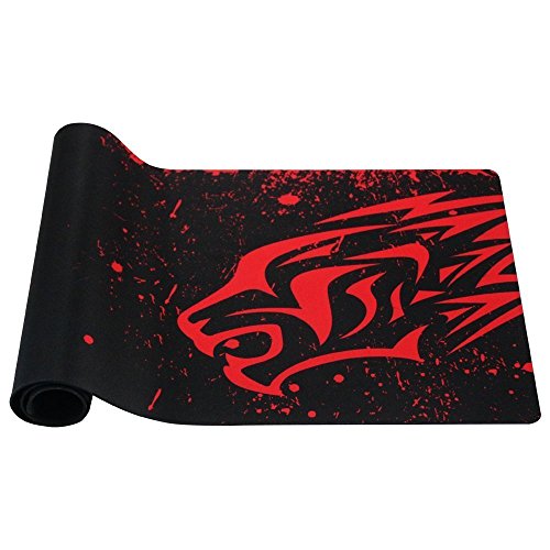 Product Cover Red Leopard-Exco Extra Long Large XL Gaming Desk Mat Smooth Surface Non-Slip Rubber Mouse Pad Mat with Designs for Office and Gamers