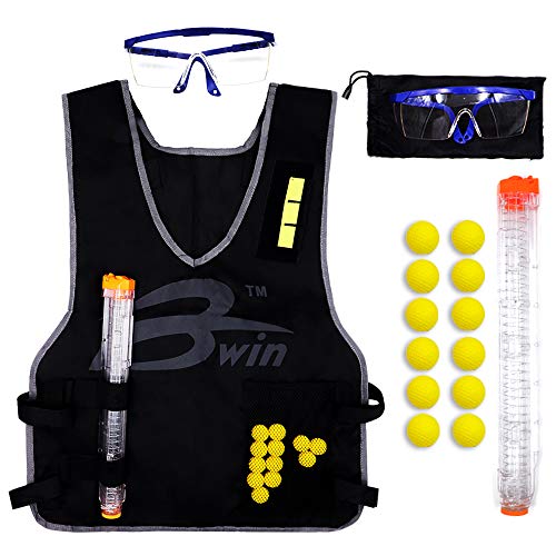 Product Cover DILIMI Kids Tactical Vest Kit with 12 Darts,12-Darts Quick Reload Clip,Protective Glasses for Nerf Rival Apollo Zeus Khaos Atlas Blasters Series