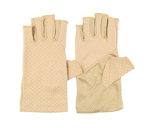 Product Cover Womens Sunscreen Fingerless Gloves UV Sun Lightweight Cotton Driving Gloves