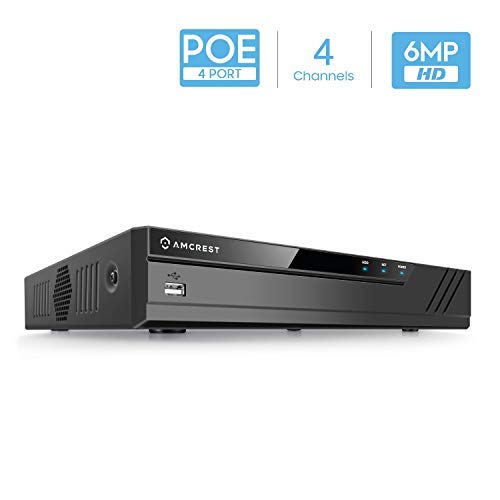 Product Cover Amcrest NV2104E 1080p POE NVR (4CH 1080p/3MP/4MP/5MP/6MP) Network Video Recorder - Supports up to 4 x 1080p (2.1MP) POE IP Cameras @ 30fps Realtime, Supports up to 6TB HDD (Not Included) and More