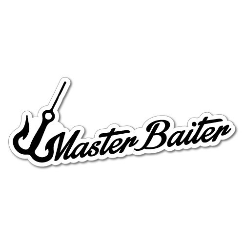 Product Cover Master Baiter Funny Fishing Sticker Decal Boat Fishing Tackle 4x4