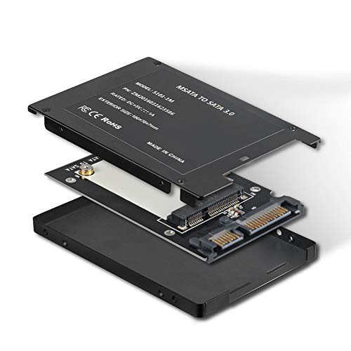Product Cover ELUTENG mSATA to 2.5 SATA Adapter 30/50mm SSD mSATA Enclosure SATA III II m-SATA ssd to SATA3 Case Compatible for mSATA SSD