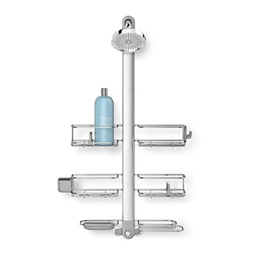 Product Cover simplehuman Adjustable Shower Caddy XL, Stainless Steel + Anodized Aluminum